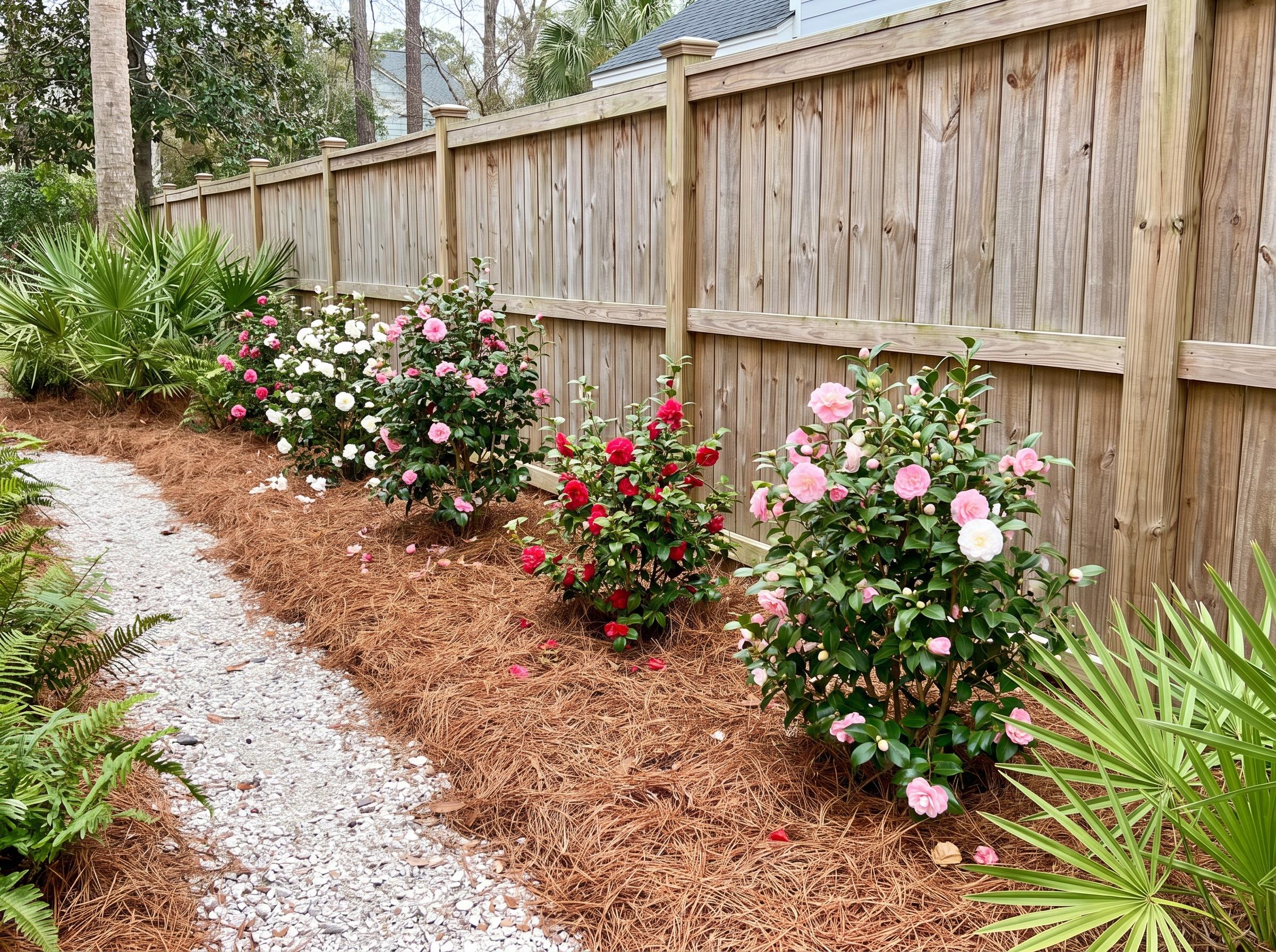 Side Yard, Camellias