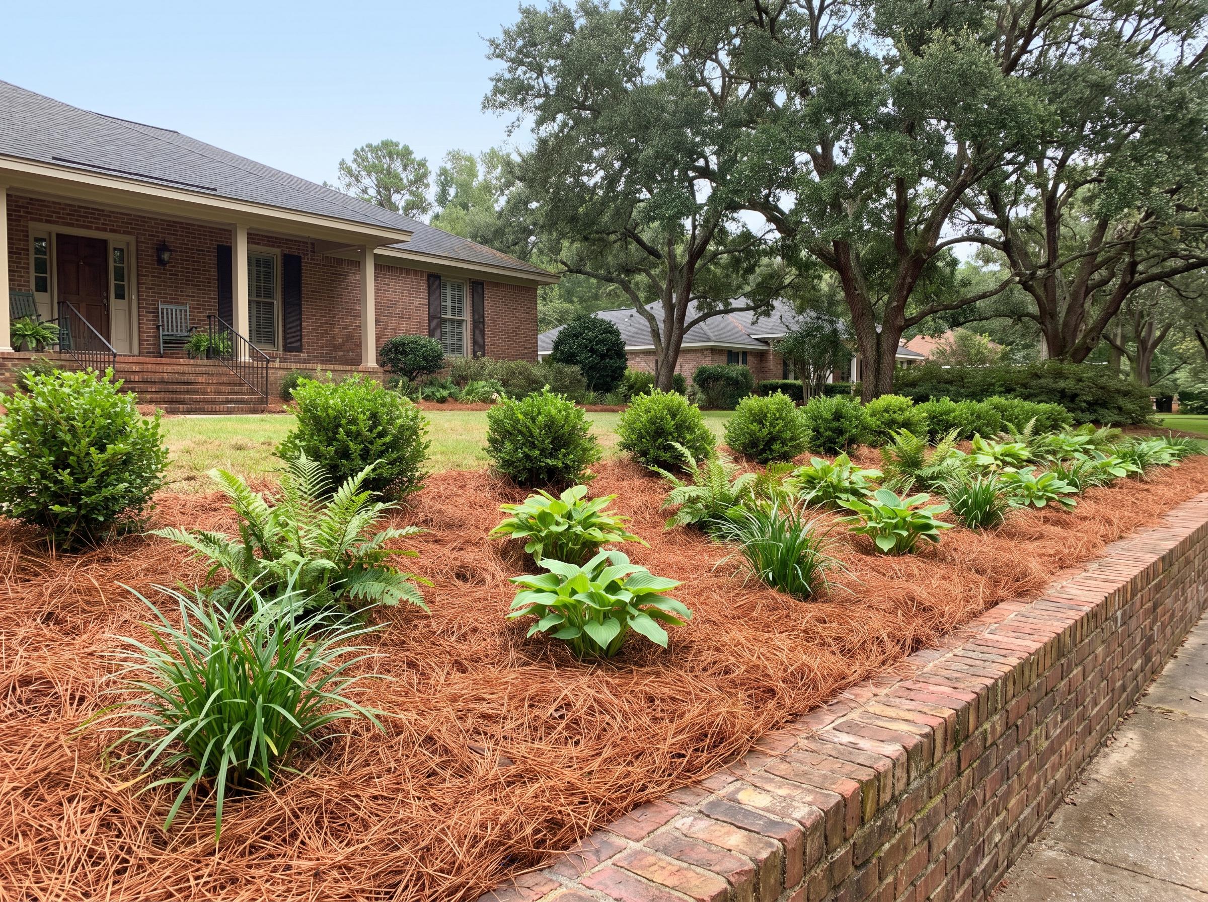 Low Brick Wall, Perennial Bed